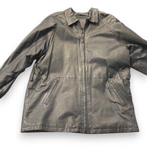 Georgetown Leather Design vintage women's black genuine leather jacket sz L‎
